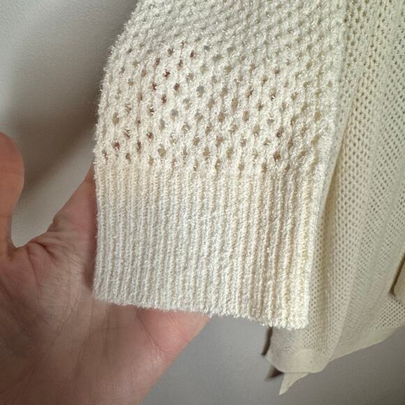 One Grey Day Los Angeles White Open Front Cardigan Women Size Small NWT - Picture 4 of 10